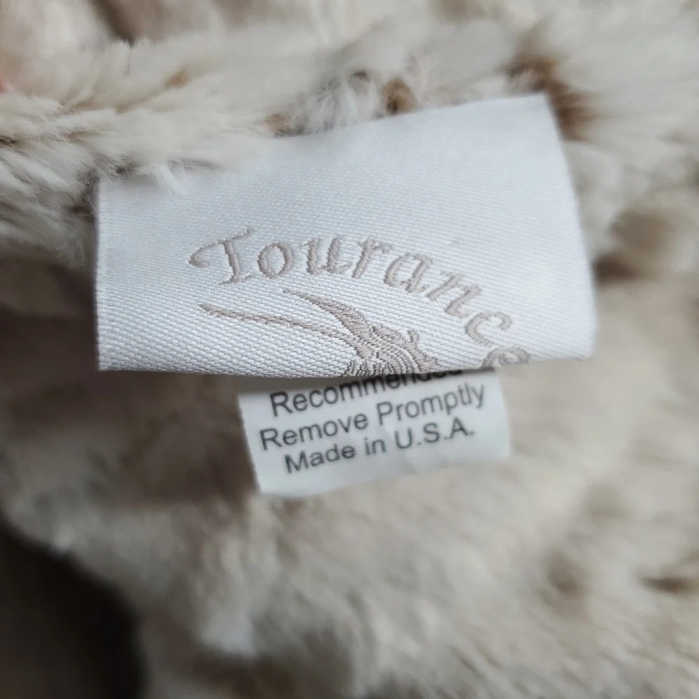 Tourance Faux Fur Soft Cozy Cream Scarf Women's
